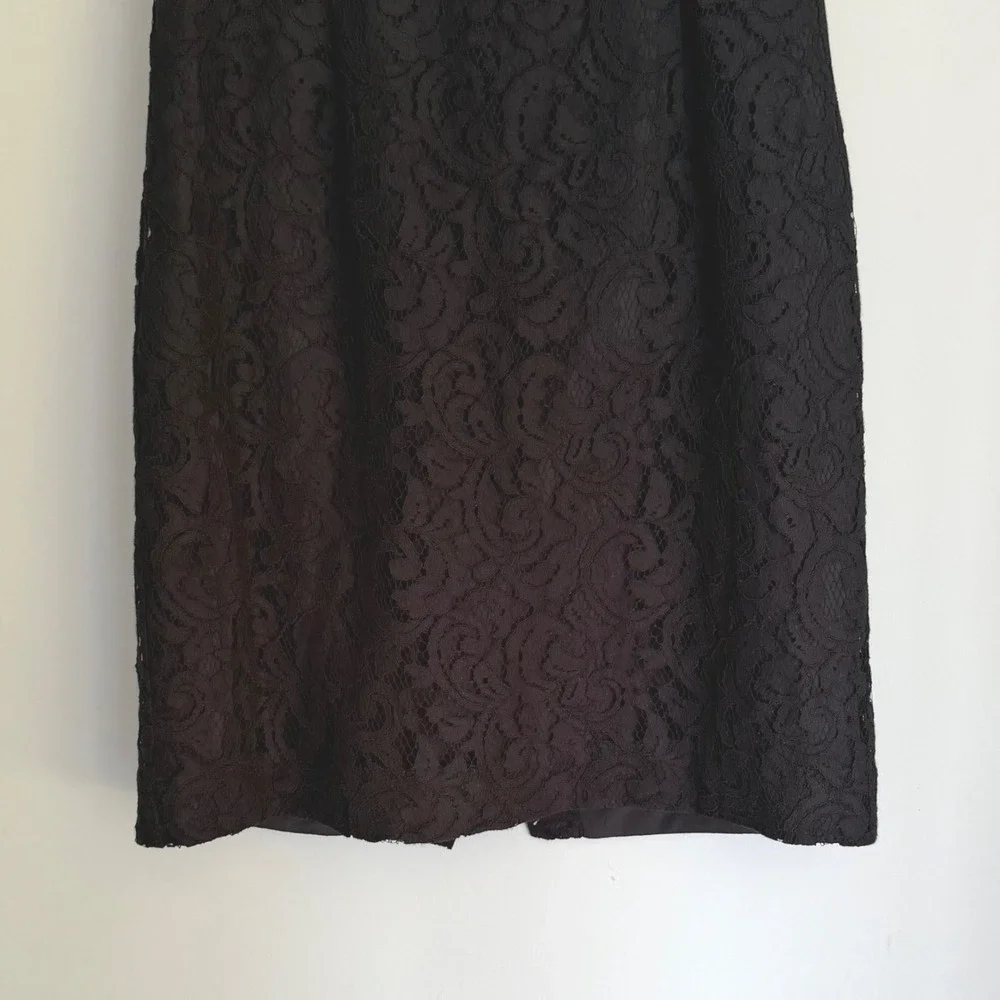 J. Crew Strapless Lace Dress Black LBD Classic Party Cocktail Size 10